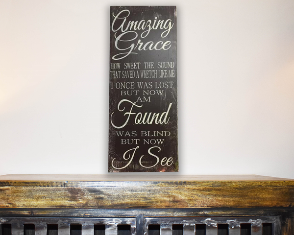 Amazing Grace Inspirational Wall Art | Rusticly Inspired Signs