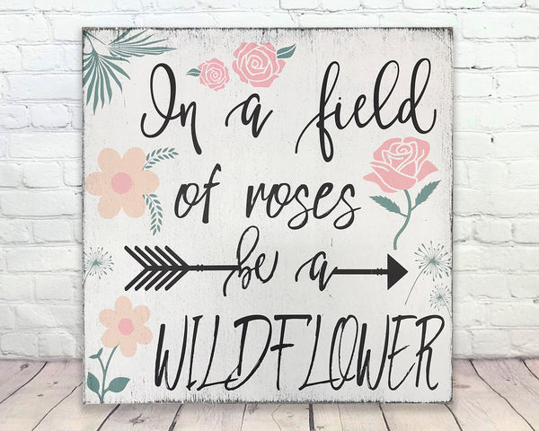 In A Field Of Roses She Is A Wildflower Nursery Wall Decor - Temu Mexico