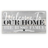 Wecome To Our Home Family Name Sign