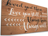 Loved You Then Love You Still Wall Sign