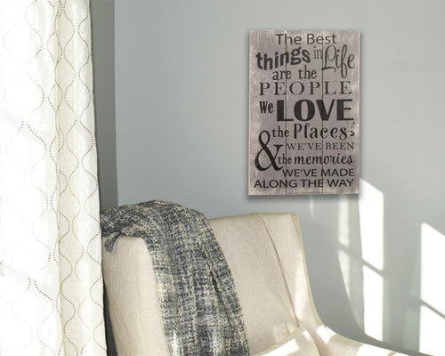 The Best Things In Life Inspirational Wood Wall Decor