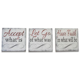Accept What Is Let Go Of What Was Christian Wood Wall Decor