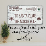 Santa North Pole Wood Postcard Christmas Decor