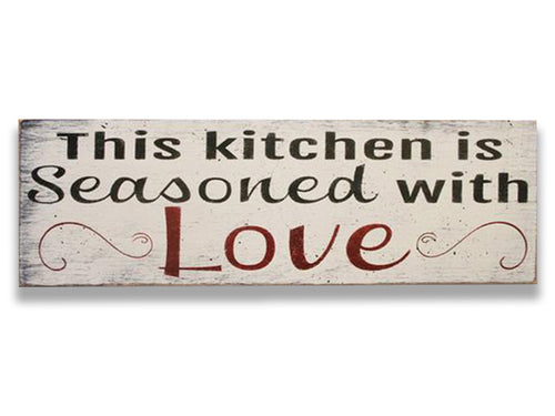 This Kitchen Is Seasoned With Love Wood Wall Sign
