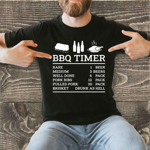 BBQ Timer Tshirt For Guys