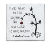 Charlie Brown Quote Christmas wood sign