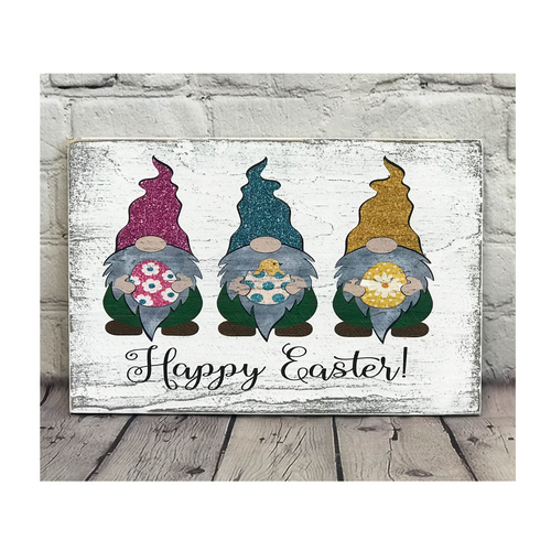 Easter Gnomes Wood Sign