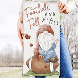 Football and Fall Y'all Gnome Wood Sign