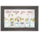 God Says You Are Watercolor Wall Art