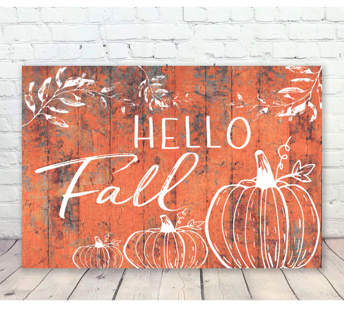 Hello Fall Wooden Wall Sign