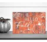 Hello Fall Wooden Wall Sign