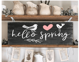 Hello Spring Wall Sign