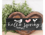 Hello Spring Wall Sign