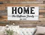 Home Personalized Family Name Sign