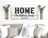 Home Personalized Family Name Sign