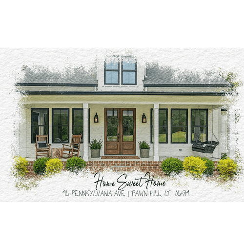 Watercolor Print Home Sweet Home