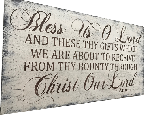 bless us o lord christian dining room wall decor