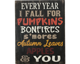 every year i fall for you autumn wall decor