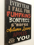 every year i fall for pumpkins autumn wall decor