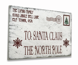 Santa North Pole Wood Postcard Christmas Decor