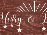 merry & bright christmas wood wall sign mantel decor