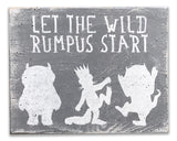 Let The Wild Rumpus Start Wood Sign Boys Nursery Decor