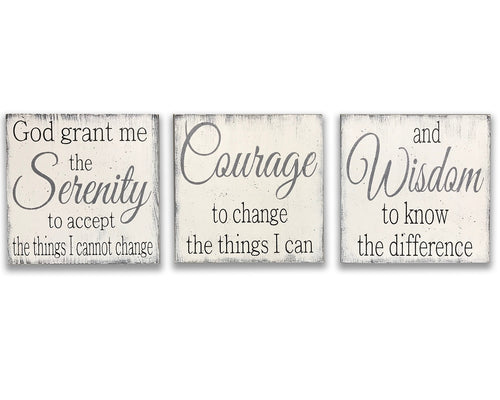 Serenity Prayer Wood Wall Sign Faith and Inspiration