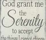 Serenity Prayer Wood Wall Sign Faith and Inspiration