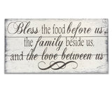 bless the food before us wood wall sign