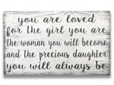 You Are Loved For The Girl You Are Kids Room Decor