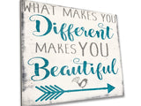 What Makes You Different Makes You Beautiful Wood Sign