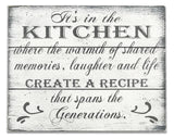 kitchen wood sign where memories are made