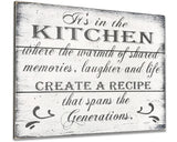 kitchen wood sign where memories are made