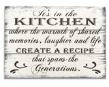 kitchen wood sign wall decor where memories are made