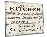 kitchen wood sign wall decor where memories are made