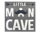 Little Man Cave with Moustache non-distressed nursery wall decor