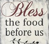 bless the food before us wood wall sign 3 pc set modern farmhouse wall decor