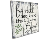 be still and know that i am God wooden wall sign