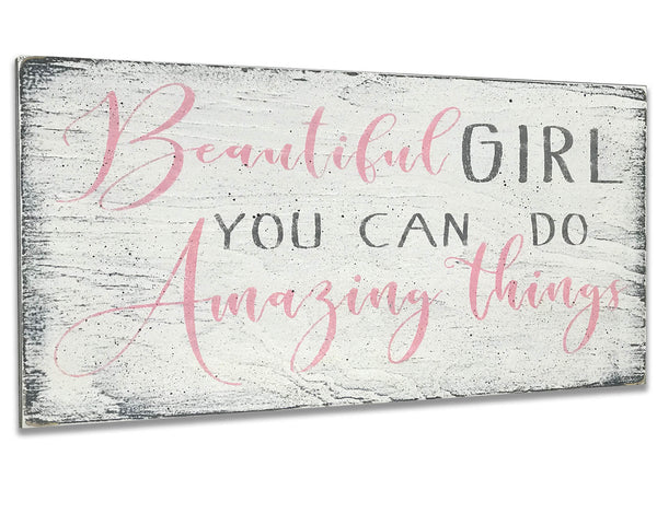 Girls Nursery Wood Sign Wall Decor | Rusticly Inspired Signs