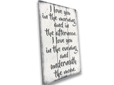 I Love You In The Morning Wood Sign Nursery Wall Decor