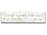 Twinkle Twinkle Little Star Boys Nursery Sign