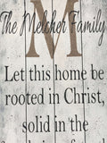 Personalized Family Name Sign Christian Wall Art
