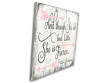 And Though She Be But Little She Is Fierce Wood Sign Girls Wall Decor