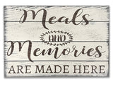 Meals And Memories Are Made Here Dining Room Kitchen Wall Decor