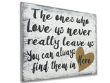 The Ones Who Leave Us Wood Sign Wall Decor