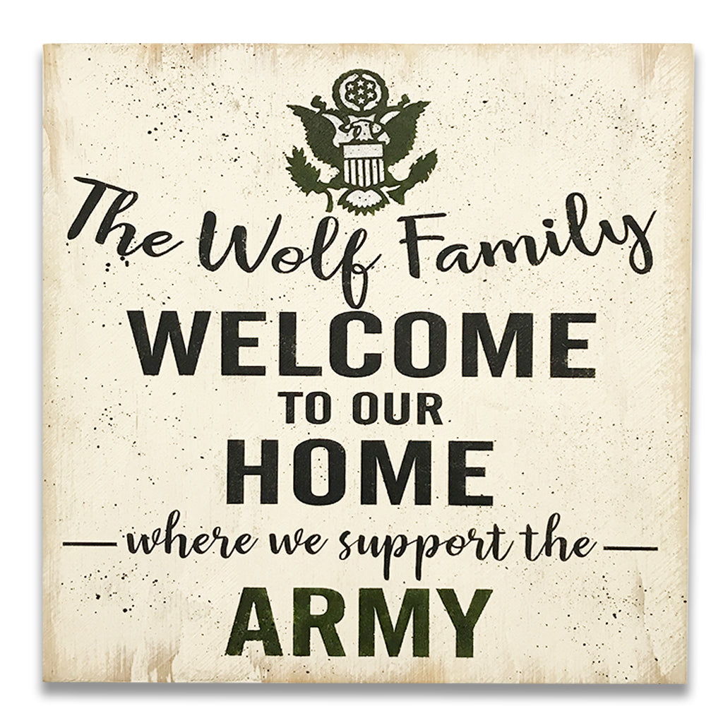 welcome home signs army