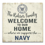 Welcome To Our Home Military Wood Sign