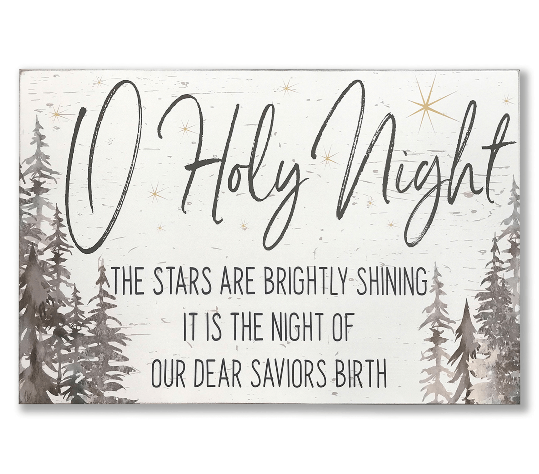 O Holy Night Solid Canvas Sign