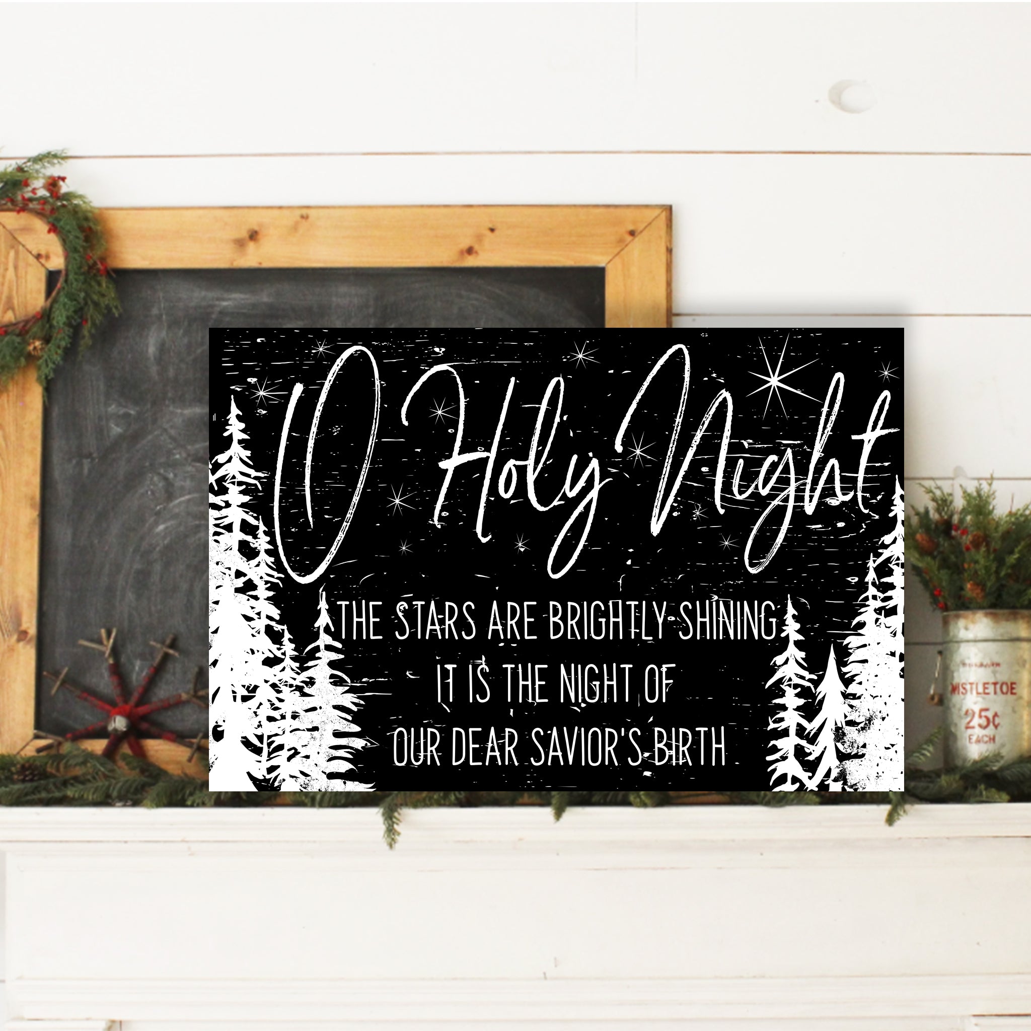 O Holy Night Lyrics and Nativity Christmas 3D Sign - Farmhouse Decor - –  The Crafty Shambles