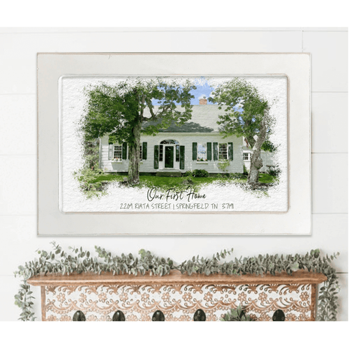Watercolor Print Our First Home